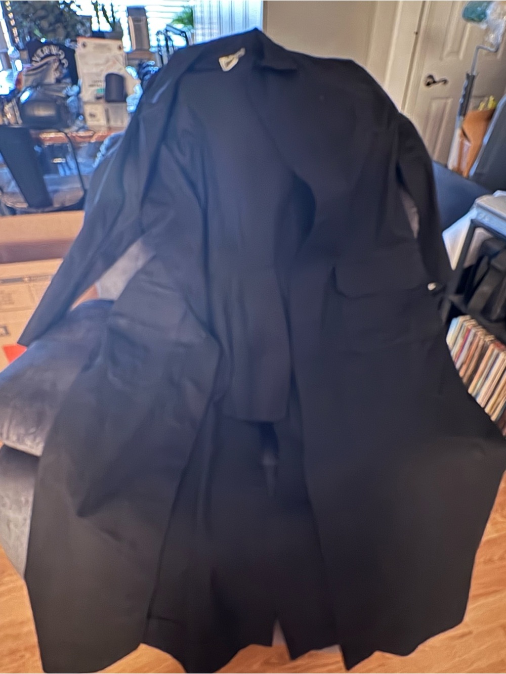 Men's Black Long Coat - Classic Overcoat for SASS events